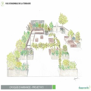 SAINT CLOUD perspective terrasse projet N°2